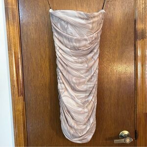 Forever 21 Cream Strapless Dress